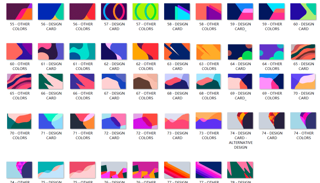 上百款神仙配色矢量卡片色卡合集！让你做设计不再烦恼！