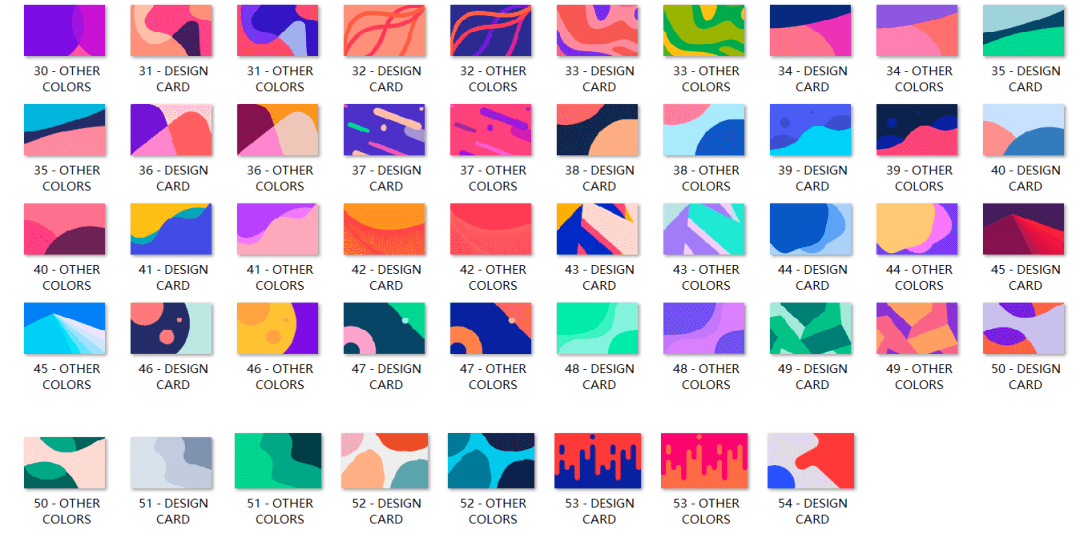 上百款神仙配色矢量卡片色卡合集！让你做设计不再烦恼！