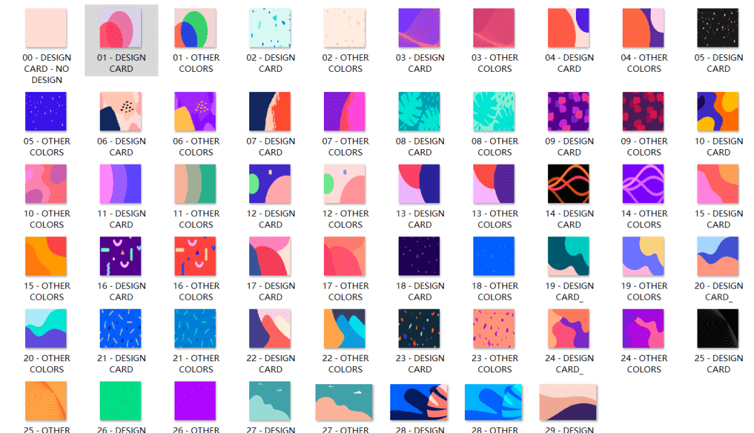 上百款神仙配色矢量卡片色卡合集！让你做设计不再烦恼！