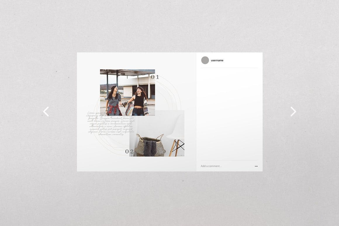 时尚高端简约优雅Instagram社交媒体banner海报设计PSD素材模板