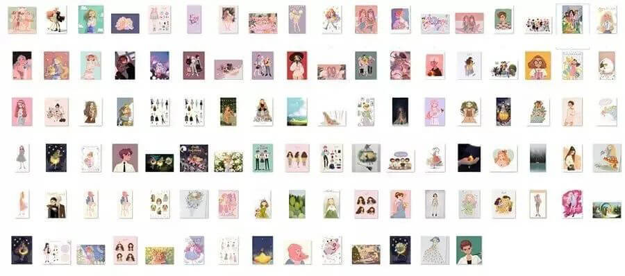 IPAD全套甜系插画套装,色卡简直甜爆了!