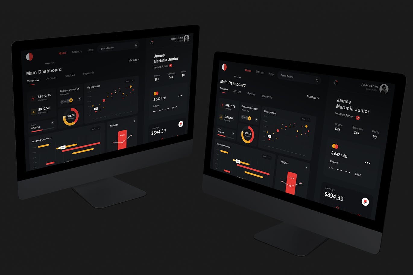高品质后台数据统计UI界面模板