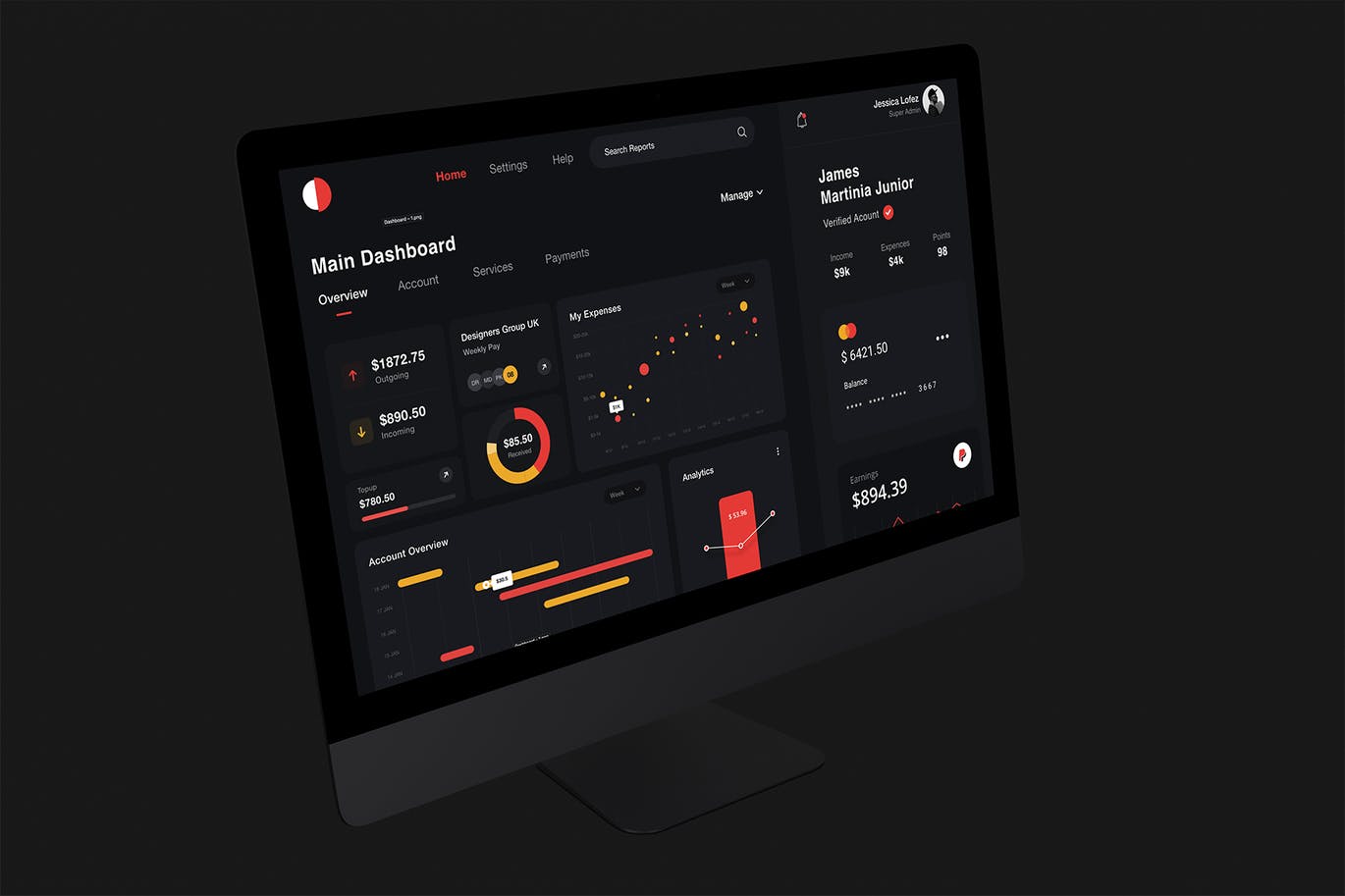 高品质后台数据统计UI界面模板