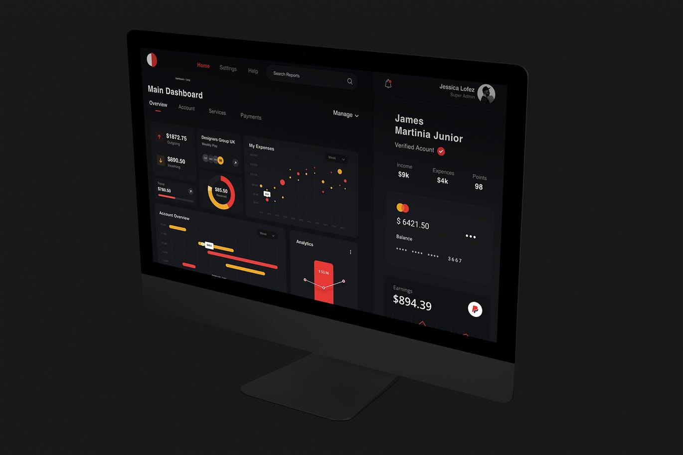 高品质后台数据统计UI界面模板