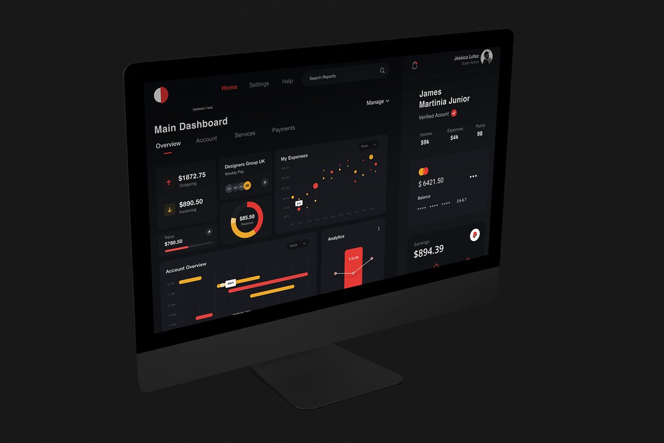 高品质后台数据统计UI界面模板