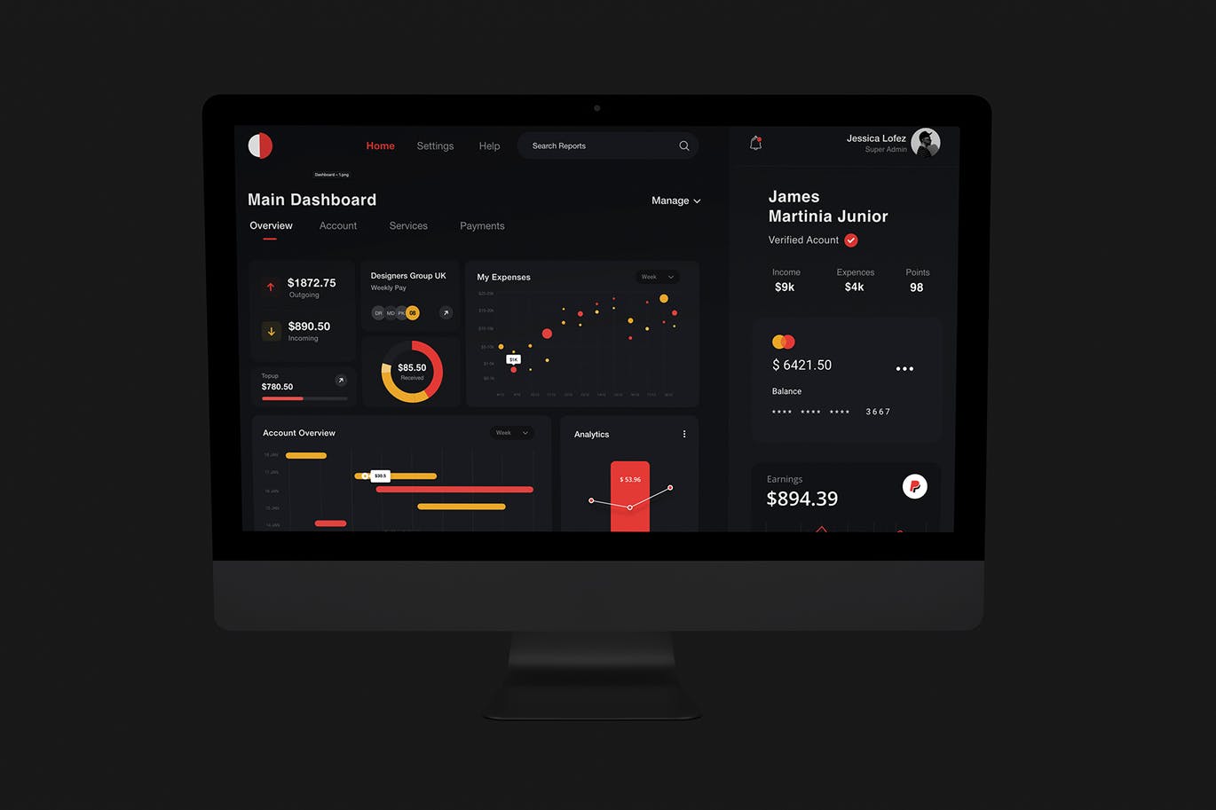 高品质后台数据统计UI界面模板