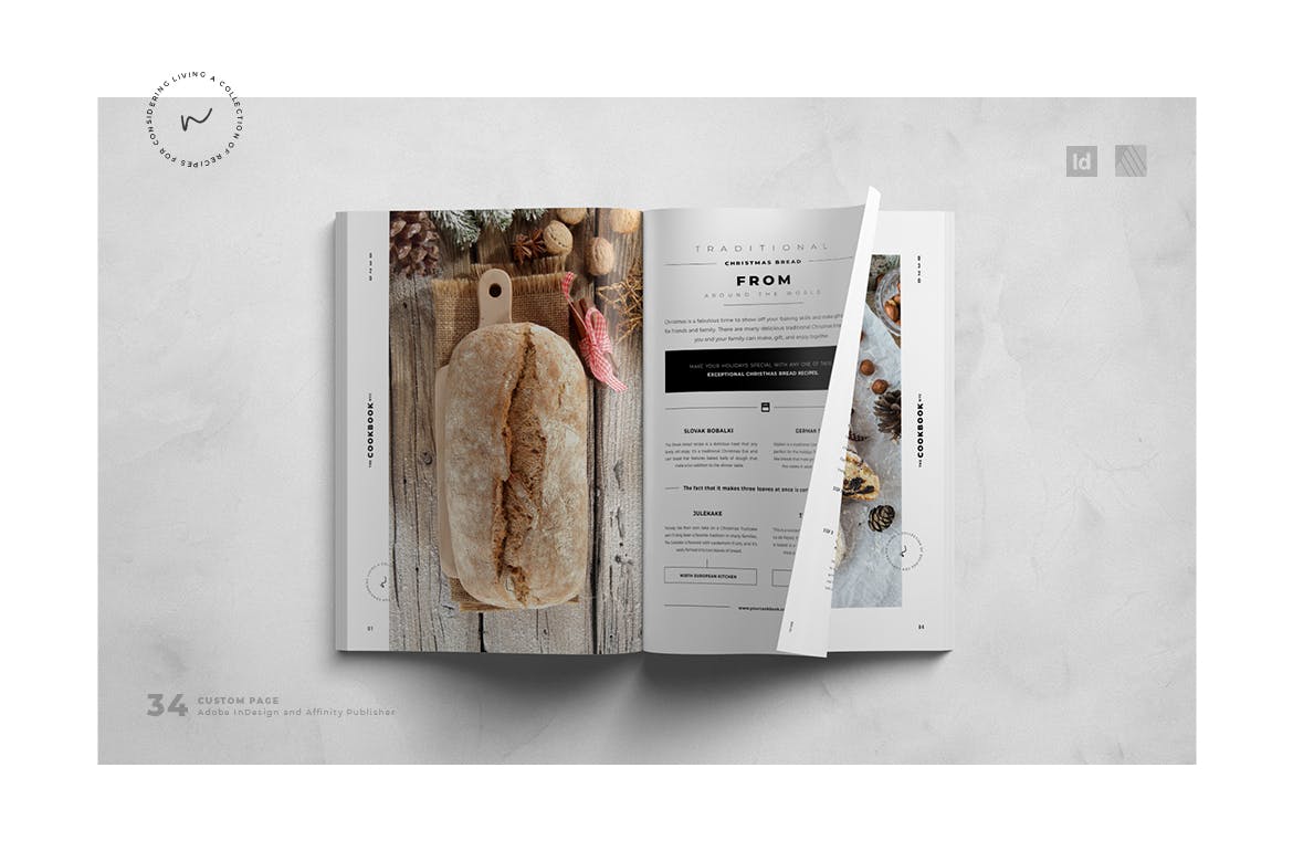 时尚高端菜谱菜单VI设计模板