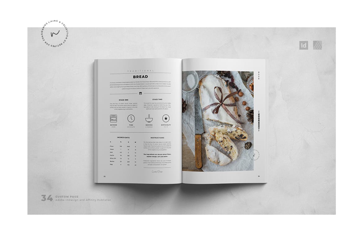 时尚高端菜谱菜单VI设计模板