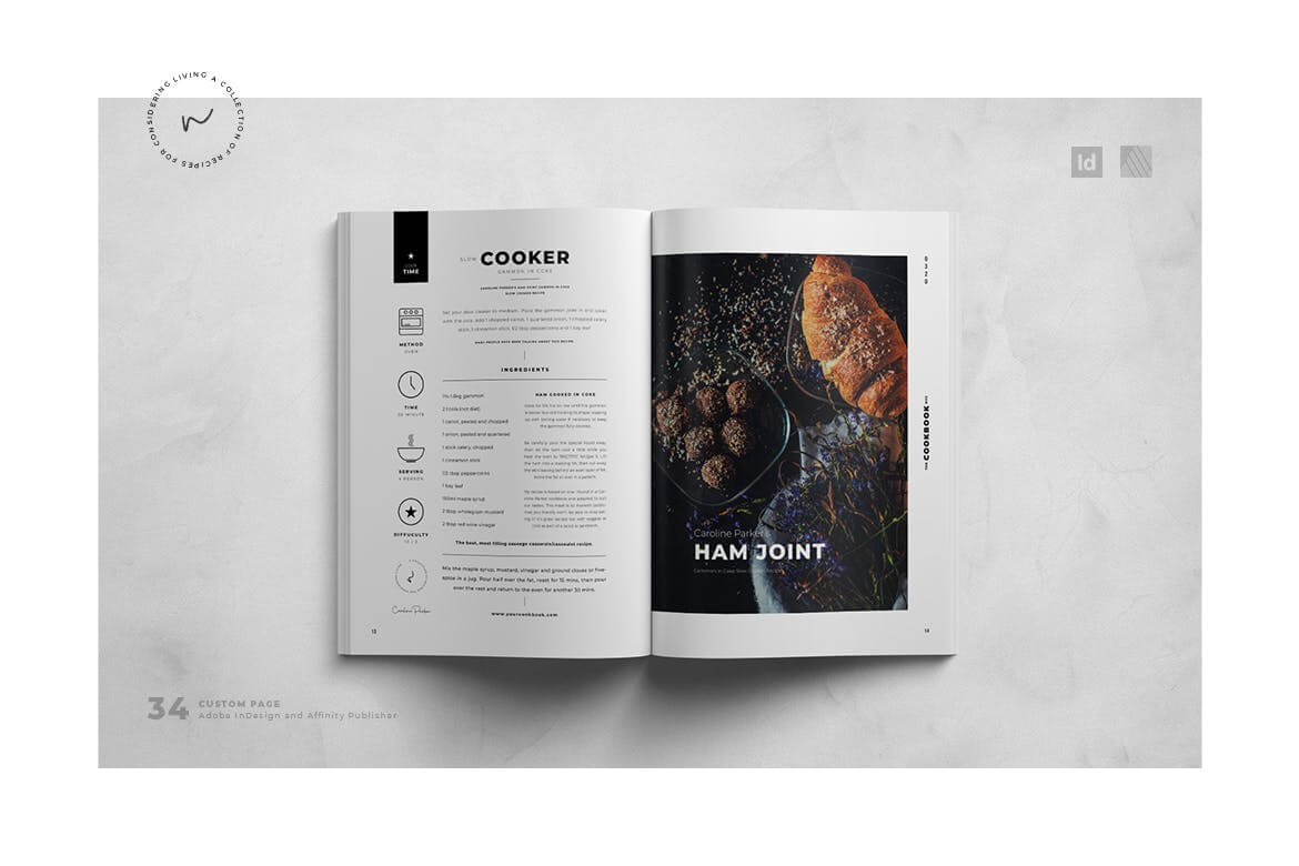 时尚高端菜谱菜单VI设计模板