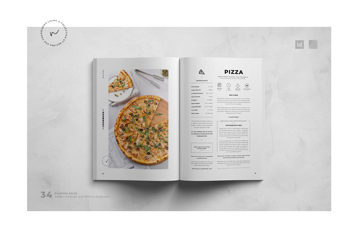 时尚高端菜谱菜单VI设计模板