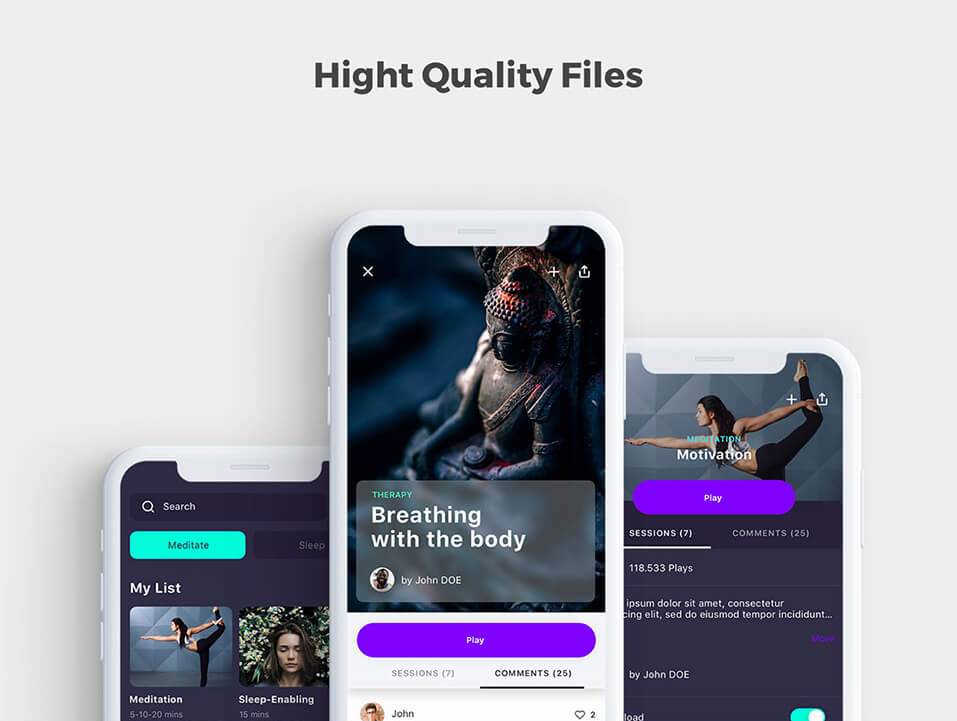 手机端UI界面社交APP模板