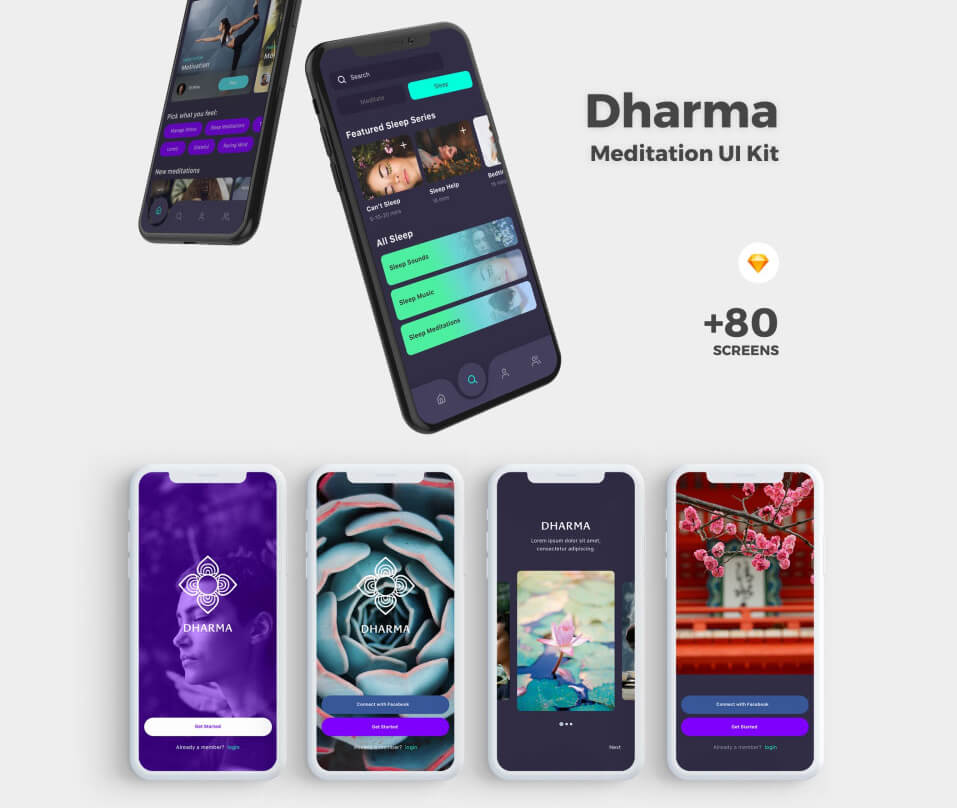手机端UI界面社交APP模板