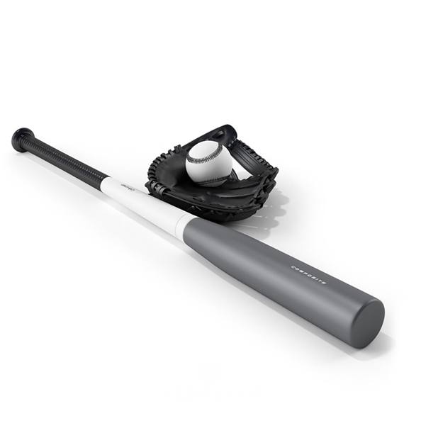 棒球手套棒球棒球杆C4D素材模型