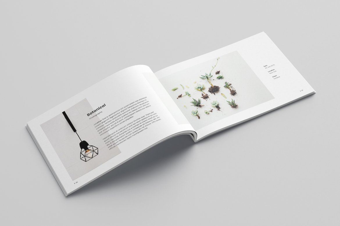 极简风格杂志画册VI模板