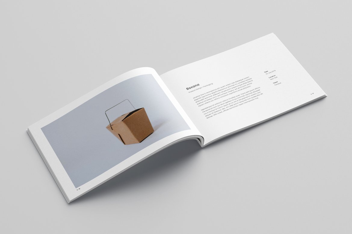 极简风格杂志画册VI模板