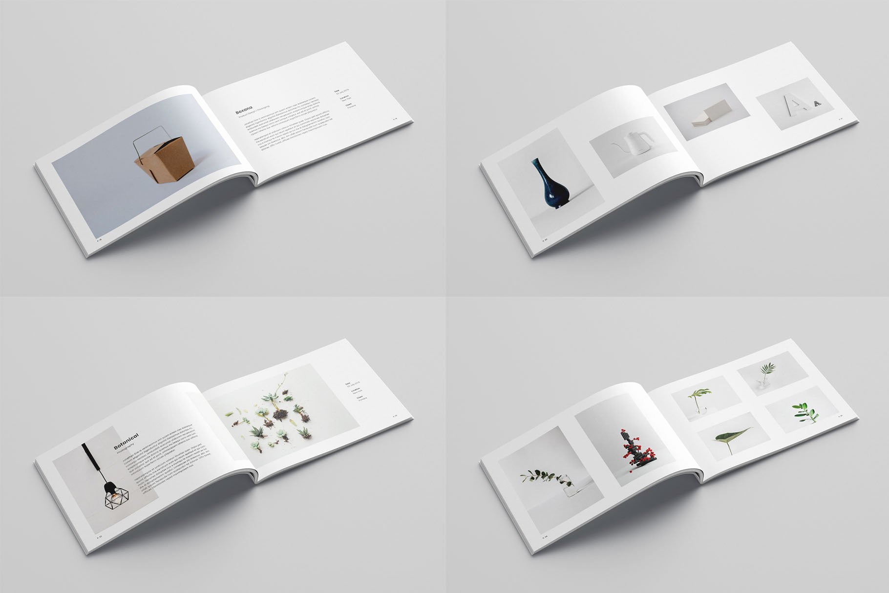 极简风格杂志画册VI模板