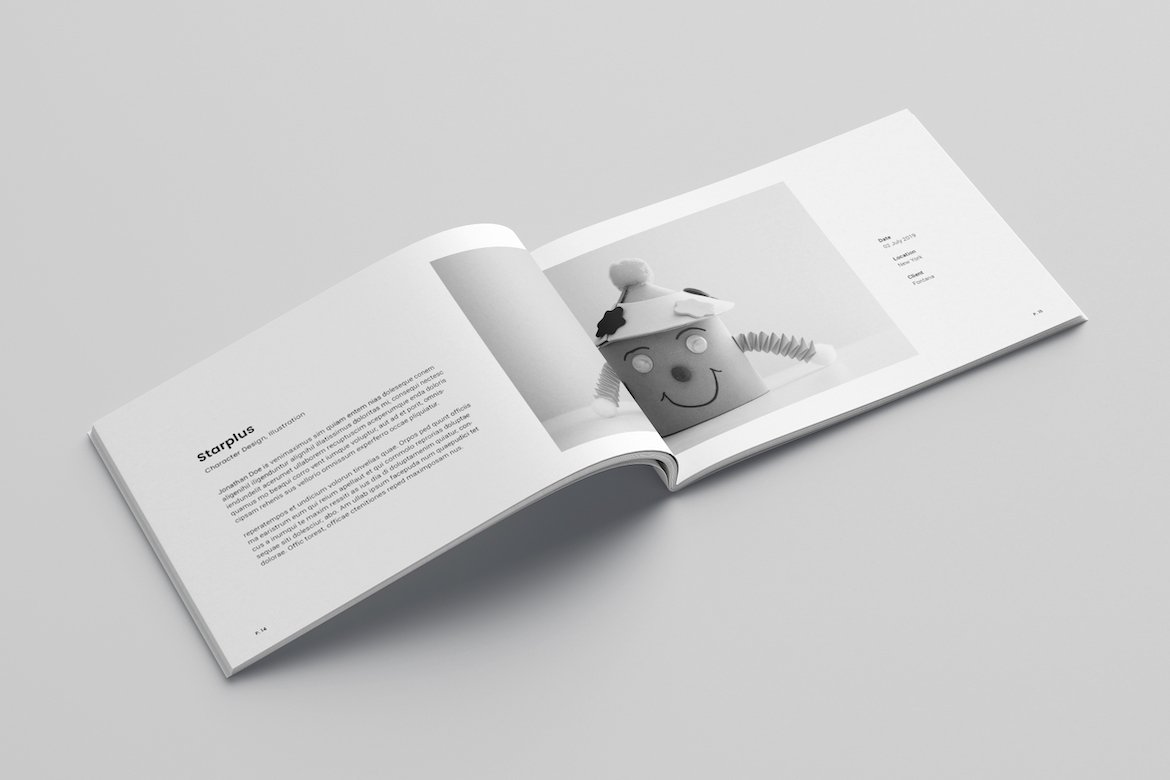 极简风格杂志画册VI模板