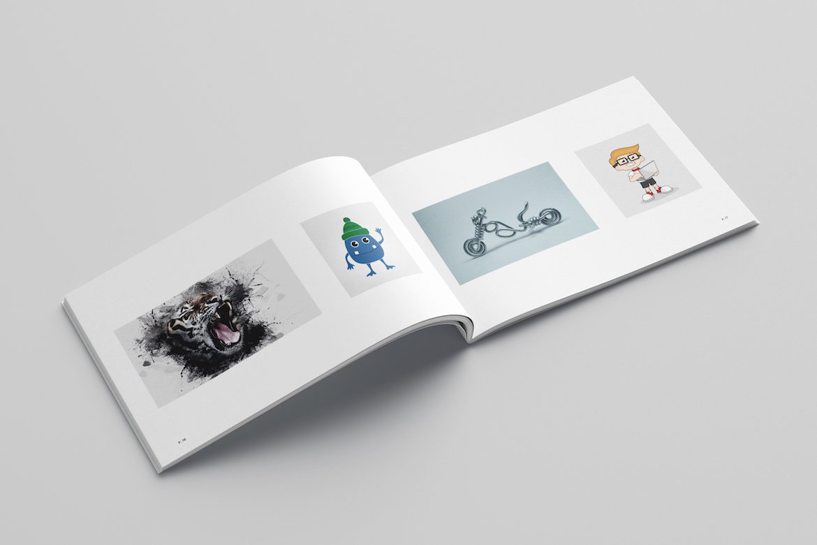 极简风格杂志画册VI模板