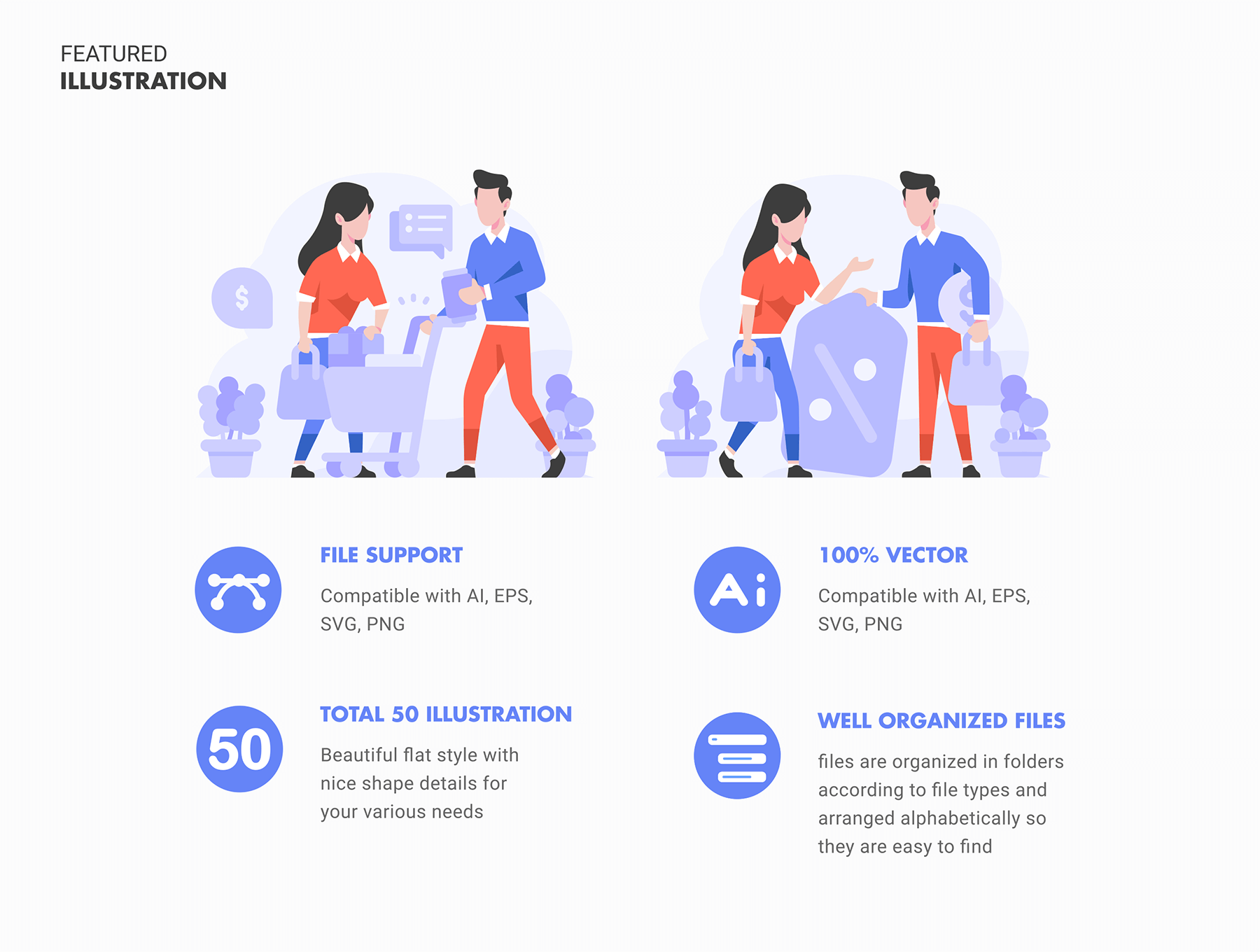 25个精美电子商务购物需求插画素材