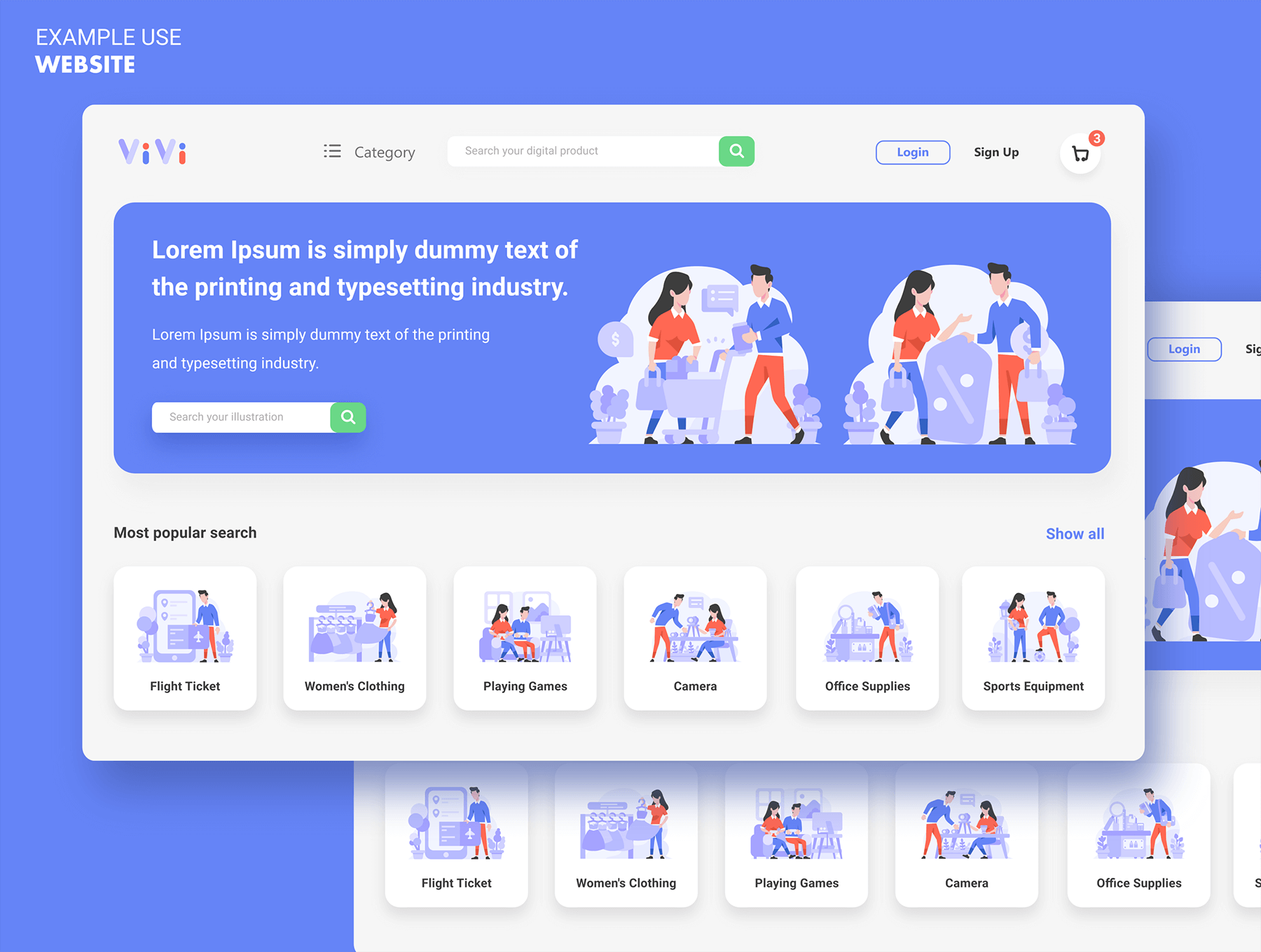 25个精美电子商务购物需求插画素材