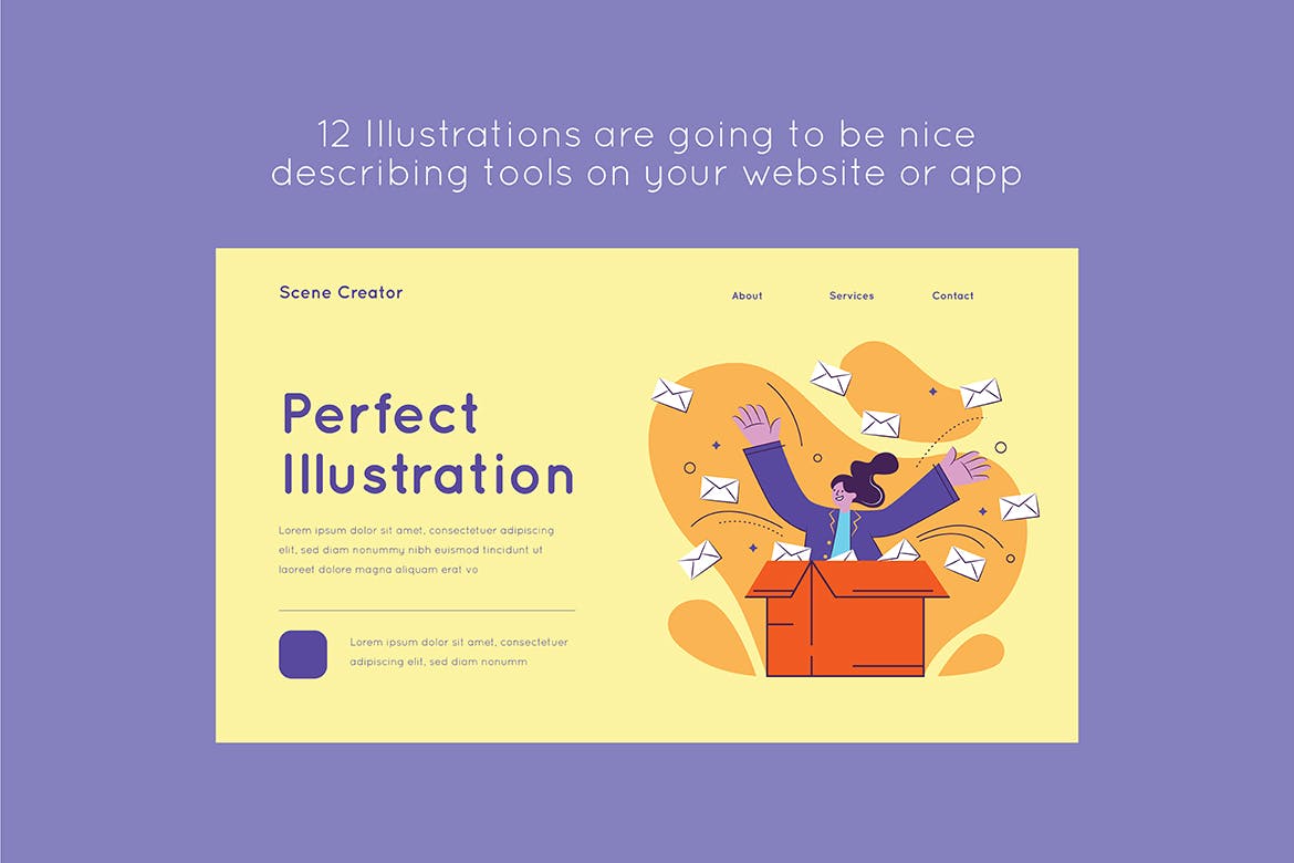 时尚高端电子商务超市购物banner海报插画设计素材模板