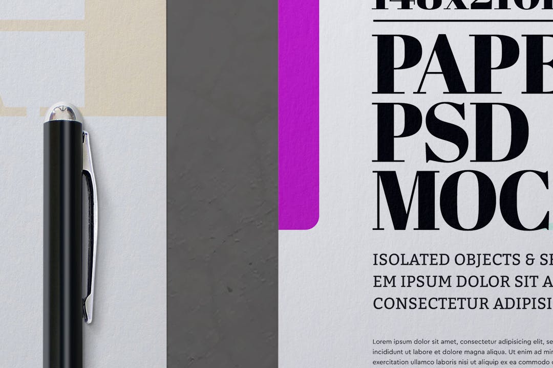 A3 A4 A5宣传单宣传手册海报PSD模板素材样机