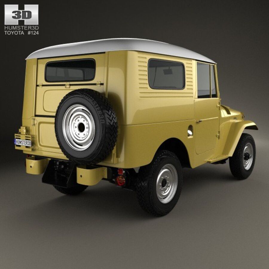 价值129美元的Toyota Land Cruiser（J20）硬顶1955吉普车C4D模型