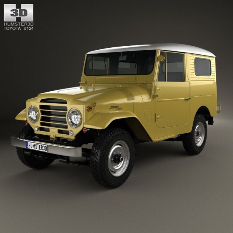 价值129美元的Toyota Land Cruiser（J20）硬顶1955吉普车C4D模型