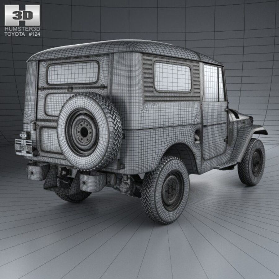 价值129美元的Toyota Land Cruiser（J20）硬顶1955吉普车C4D模型