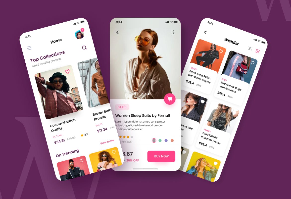 时尚多用途淘宝电商电子商务APP UI KITS素材包
