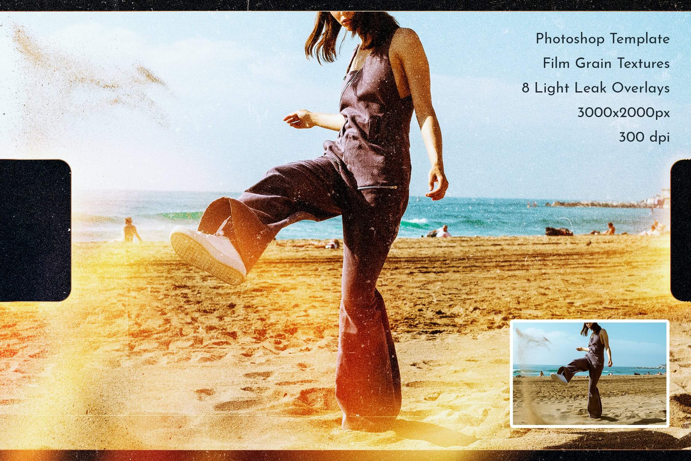 胶片电影镜头级别灯光效果PSD素材模板