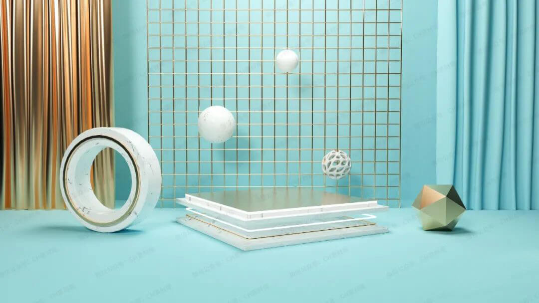 有了这些C4D素材，做电商或视觉设计再也不怕了！