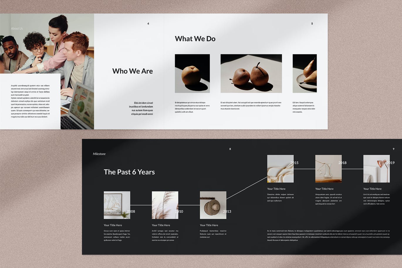 黑色简洁时尚高端高品质品牌VI手册宣传册设计素材模板