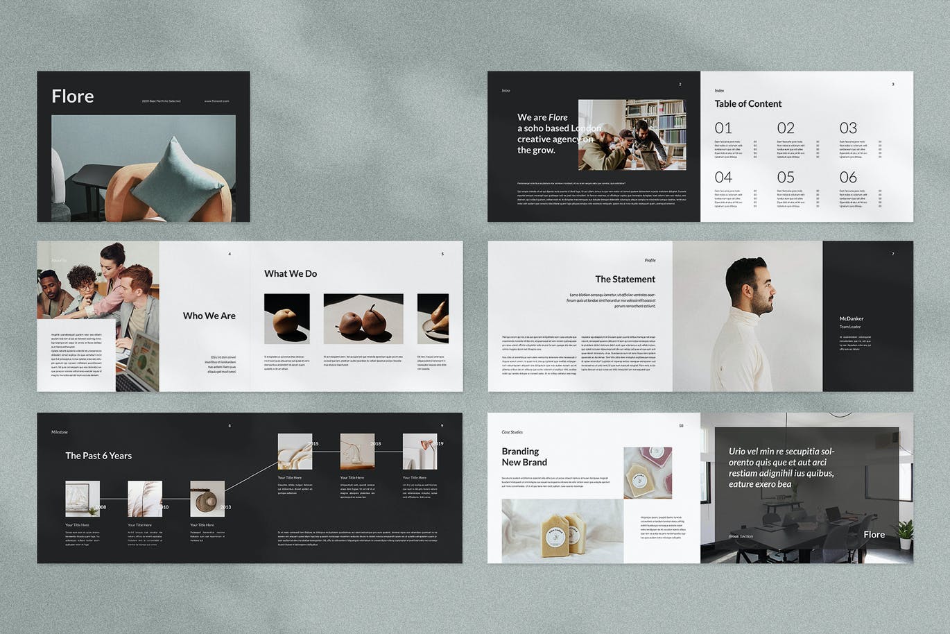 黑色简洁时尚高端高品质品牌VI手册宣传册设计素材模板