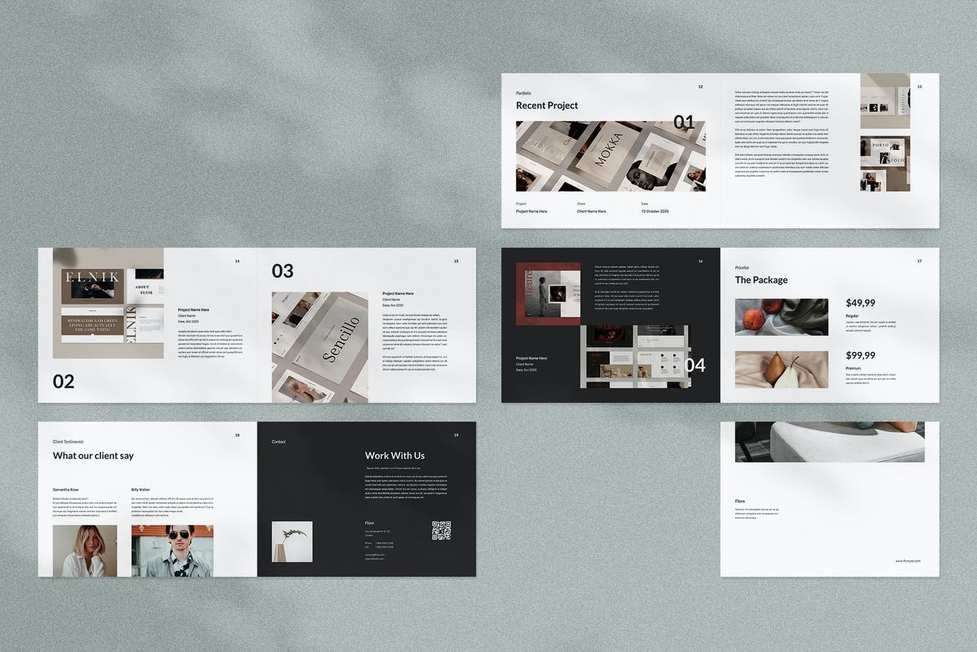 黑色简洁时尚高端高品质品牌VI手册宣传册设计素材模板