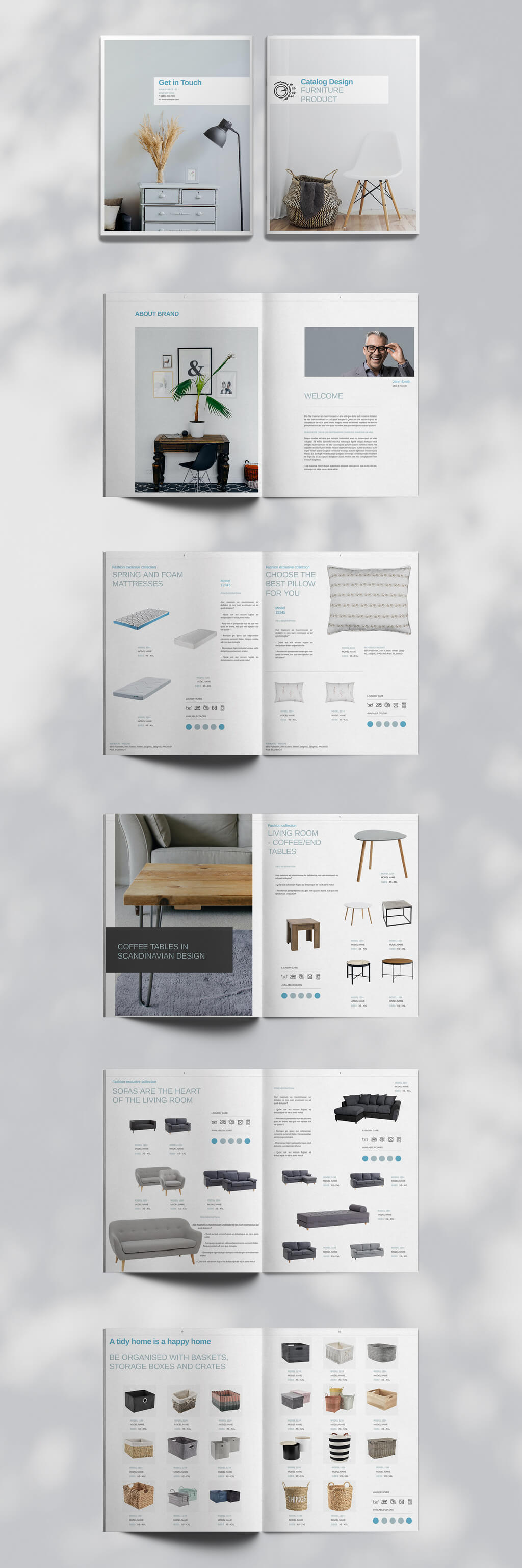 家具主题产品目录版式设计杂志风素材模板