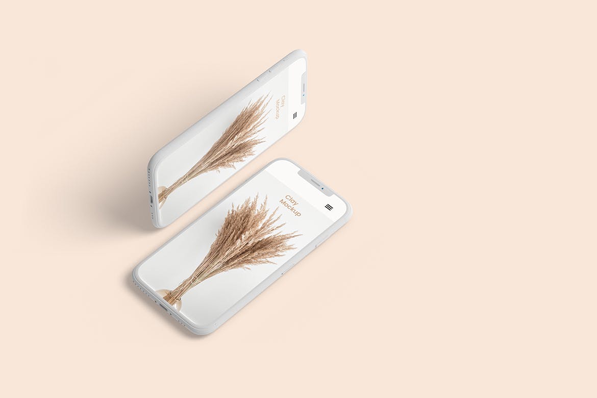 高品质iPhone X手机APP UI样机展示PSD素材模板