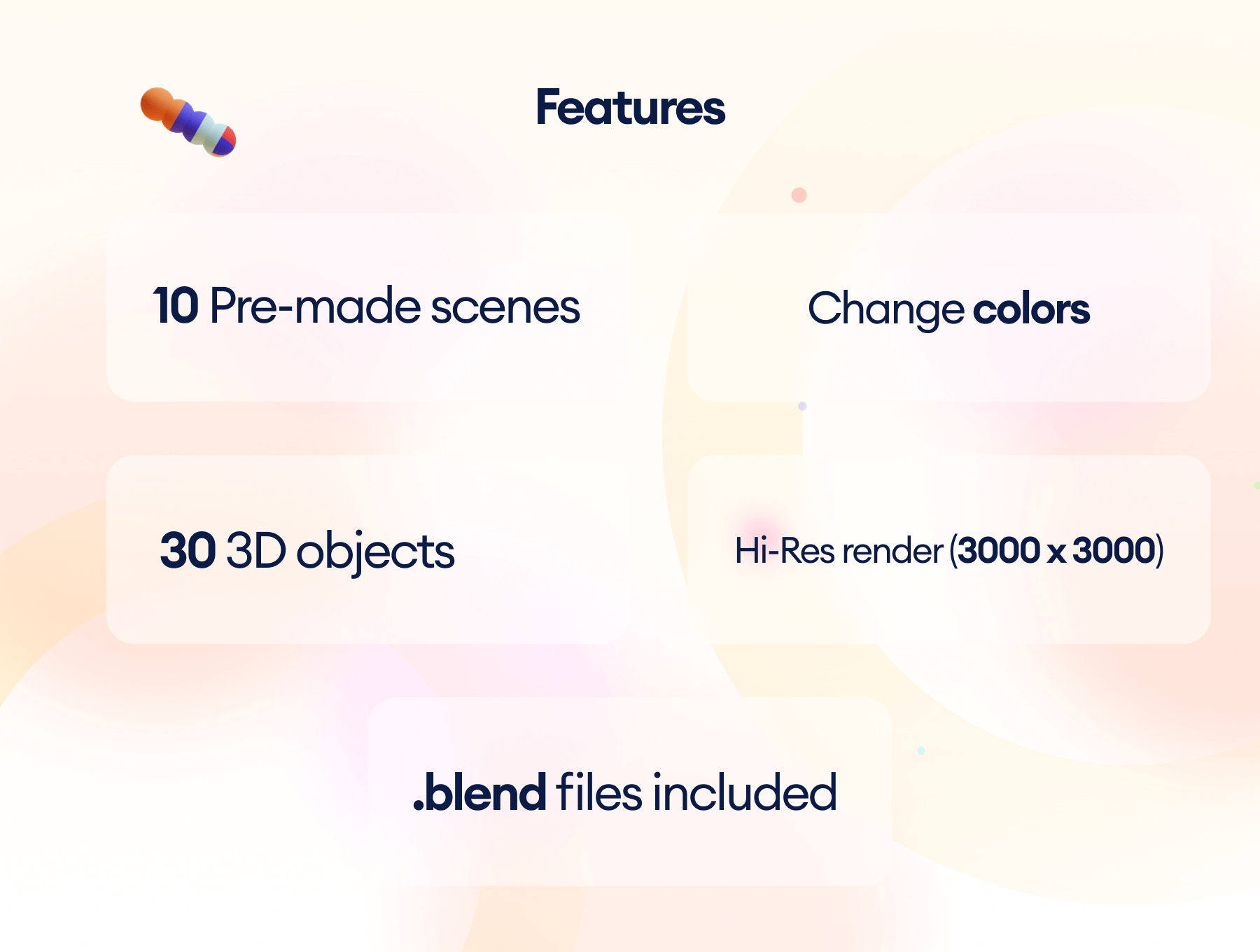 10个场景30个Blender格式的3D插画素材包