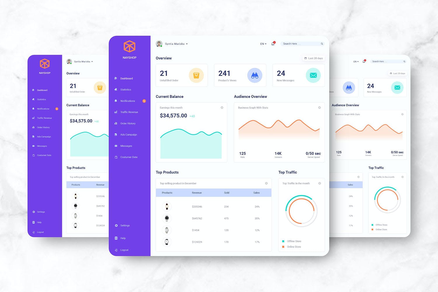 高端大气后台大数据网页WEB素材模板