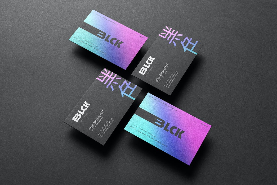 黑色系高端文具用品品牌样机PSD素材包