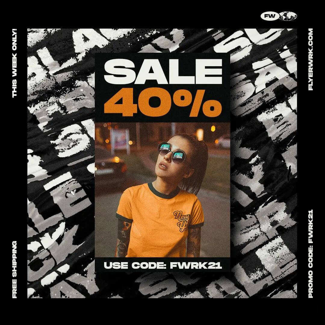 炫酷水墨故障海报价格2000一张！有了这个分分钟解决