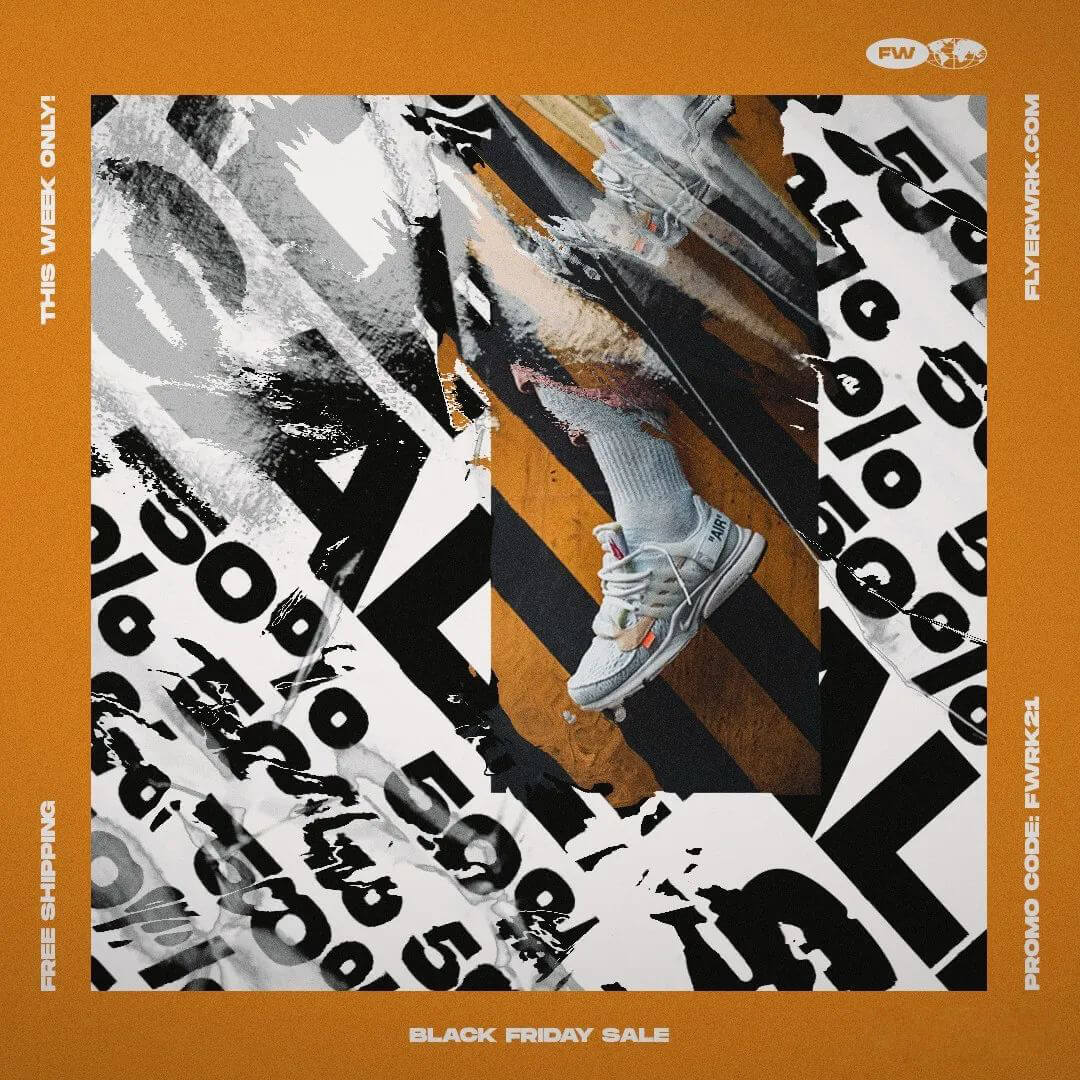 炫酷水墨故障海报价格2000一张！有了这个分分钟解决