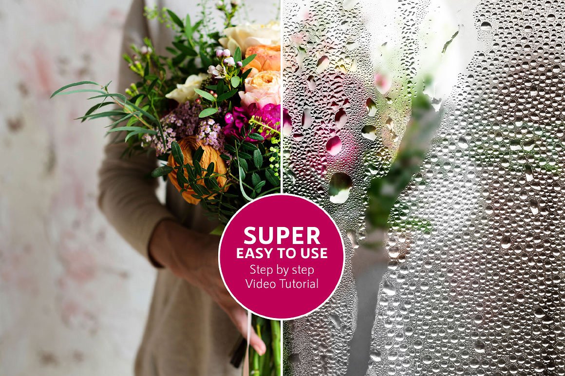 一键生成逼真磨砂玻璃效果PS动作