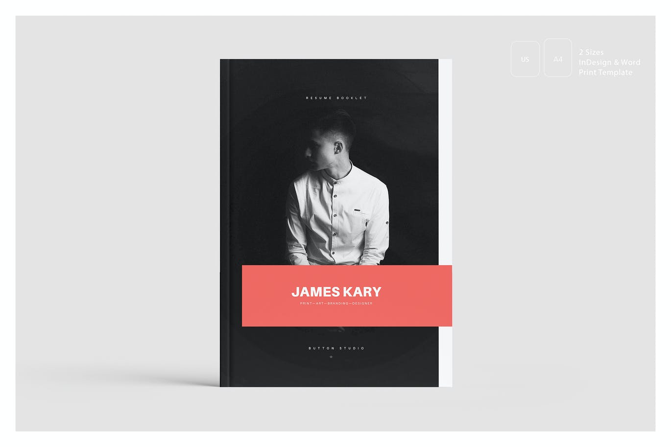 经典红黑配色高端时尚个人简历画册宣传册VI设计模板