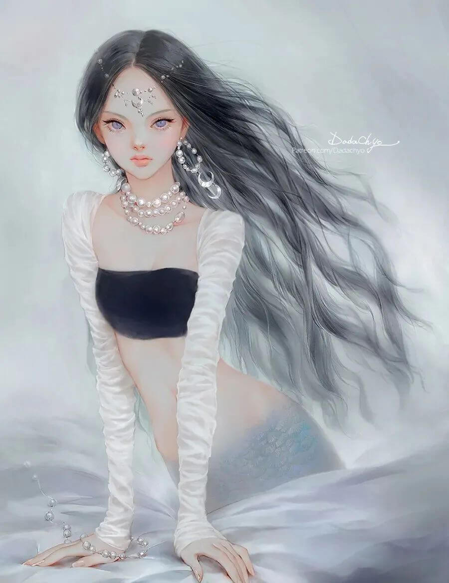 插画大神DADACHYO插画合集+教程+笔刷素材包！画风也太仙儿了吧！