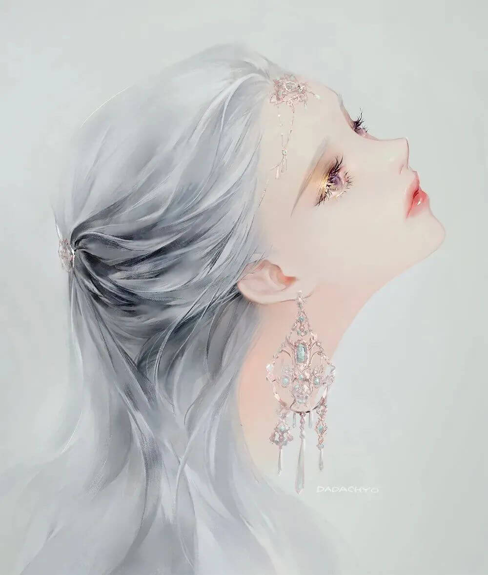 插画大神DADACHYO插画合集+教程+笔刷素材包！画风也太仙儿了吧！