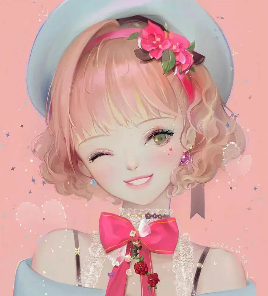 插画大神DADACHYO插画合集+教程+笔刷素材包！画风也太仙儿了吧！