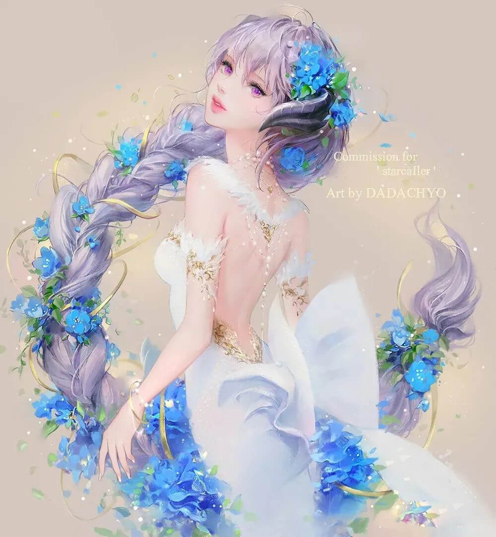 插画大神DADACHYO插画合集+教程+笔刷素材包！画风也太仙儿了吧！