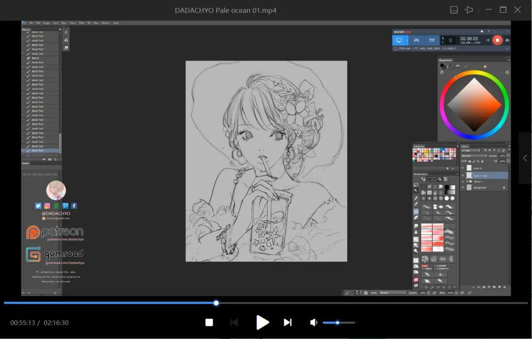 插画大神DADACHYO插画合集+教程+笔刷素材包！画风也太仙儿了吧！
