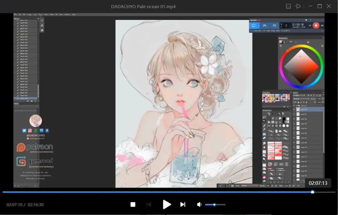 插画大神DADACHYO插画合集+教程+笔刷素材包！画风也太仙儿了吧！